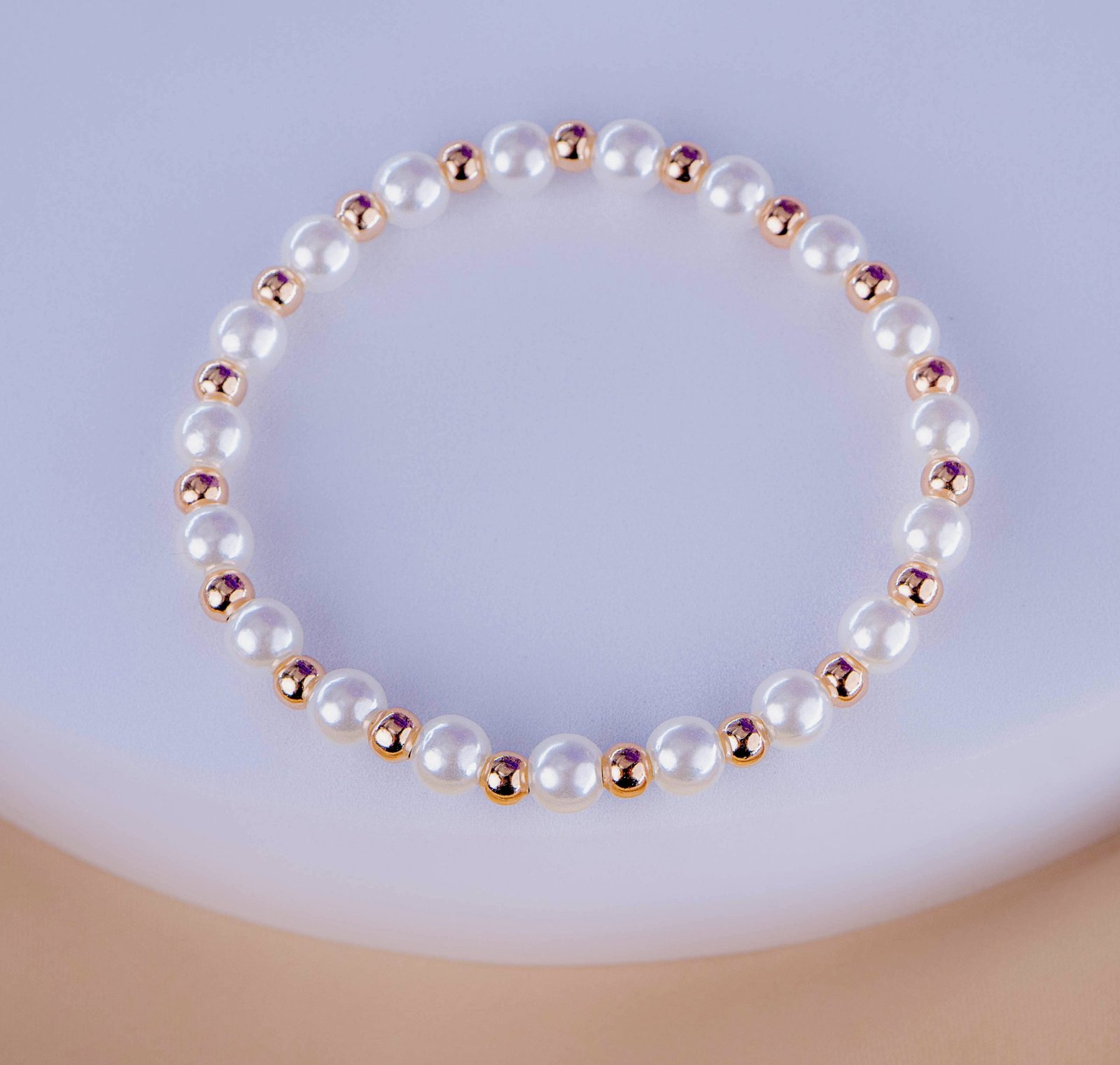 Pulsera Perlas Oro Rosa 1 Pulsera Perlas Oro Rosa