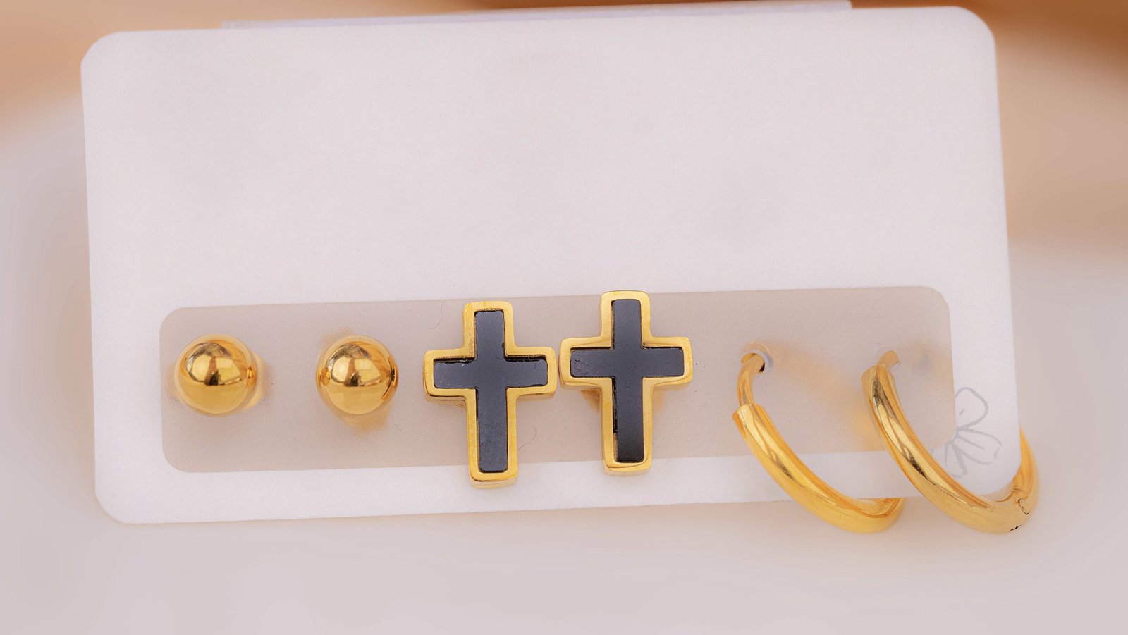 Set Aretes Cruces Candongas 4 Set Aretes Cruces Candongas - Imagen 4