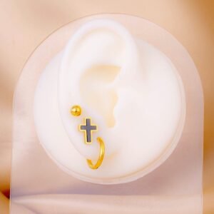 Set Aretes Cruces Candongas